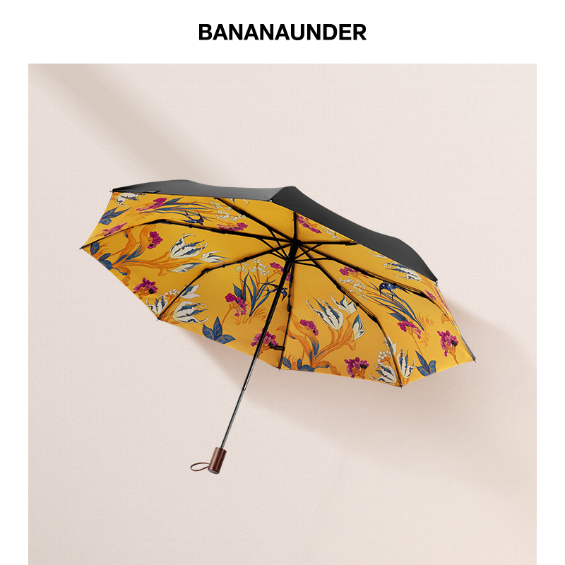 小黑伞bh200系列,绘春,燕栖,晴川,双层三折伞,upf50